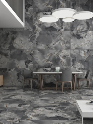 Glancētas flīzes ONICE GRIGIO CRISTALLO HIGH-GLOSSY, 60x120cm, SC